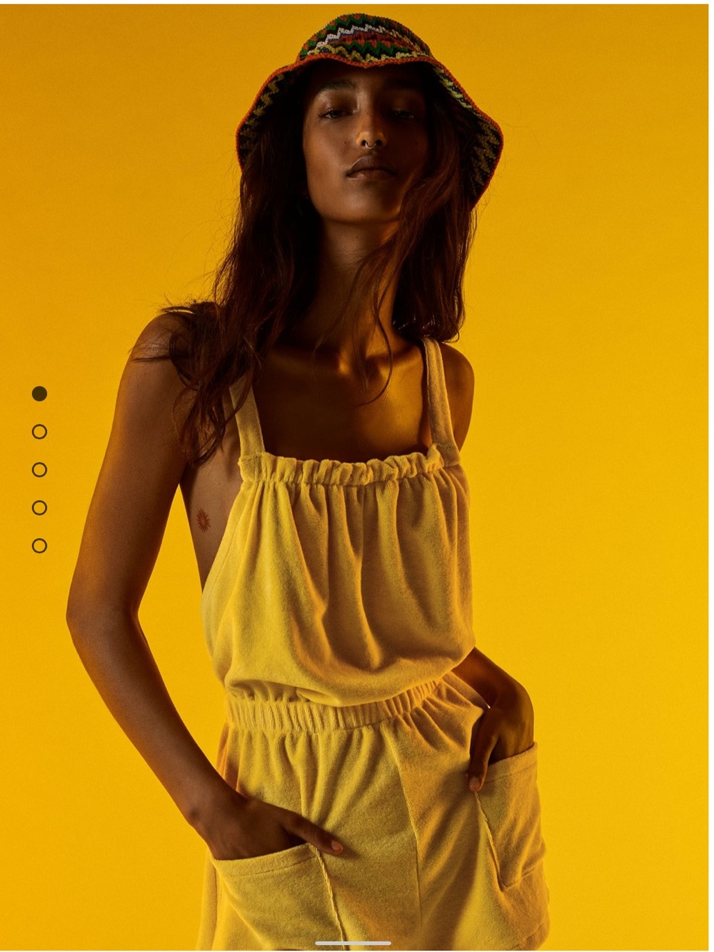 NWT Zara Yellow Terrycloth Romper - Picture 4 of 5